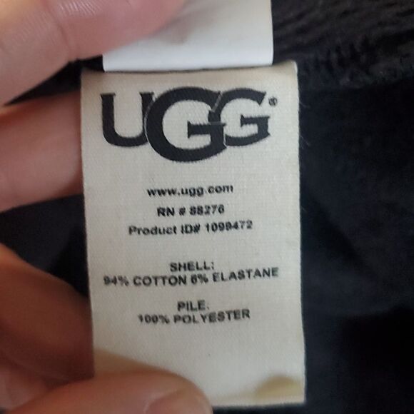 UGG Men's Black Plush Bathrobe with Pockets Size L/XL - Picture 9 of 10